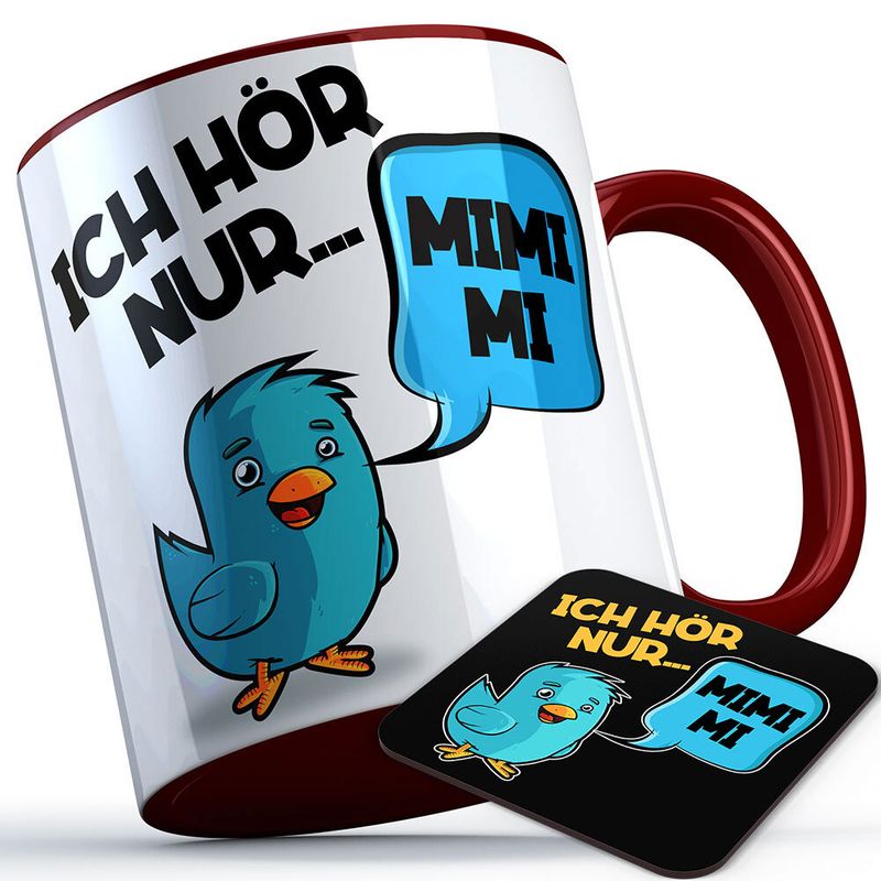 Ich hör nur Mimimi Tasse inkl. passendem Untersetzer (5 Farben) Ich hör nur Mimimi Tasse inkl. passendem Untersetzer (5 Farben)