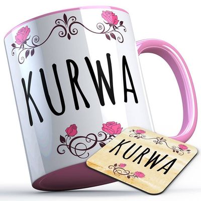 Kurwa Tasse inkl. passendem Untersetzer lustige Sprüchetasse (5 Varianten) Kurwa Tasse inkl. passendem Untersetzer lustige Sprüchetasse (5 Varianten)