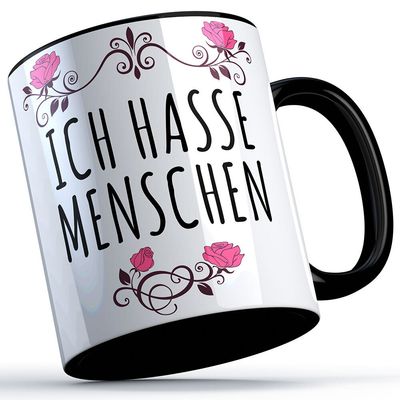 Ich hasse Menschen Tasse lustige Sprüchetasse (5 Varianten) Ich hasse Menschen Tasse lustige Sprüchetasse (5 Varianten)