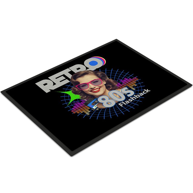 Retro 80s Flashback Fußmatte (Abmessungen 35 x 50 cm) Retro 80s Flashback Fußmatte (Abmessungen 35 x 50 cm)