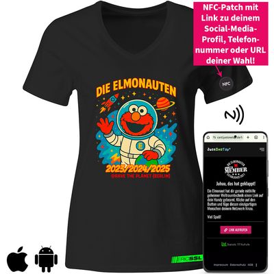 "3 Jahre - Die Elmonauten @ RTP" SmartConnect T-Shirt mit NFC-Funktion (Women)