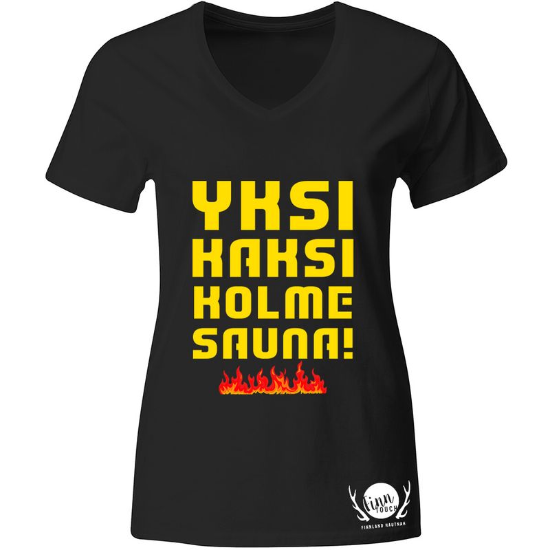 Girlieshirt "Yksi Kaksi Kolme Sauna!"