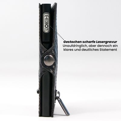 Technoclub-Wallet mit Gravur und Personalisierung