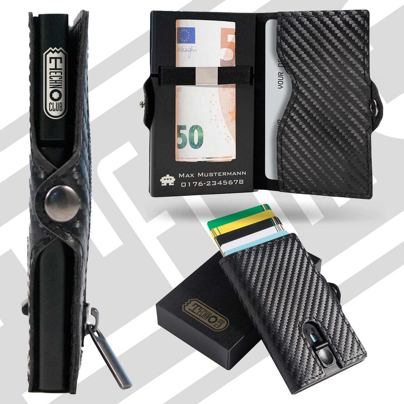 Technoclub-Wallet mit Gravur und Personalisierung