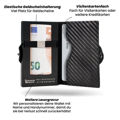 Trance Bears Wallet mit Gravur und Personalisierung