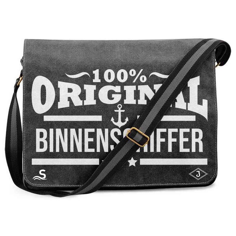 "100% original Binnenschiffer" Premium Vintage Messengertasche