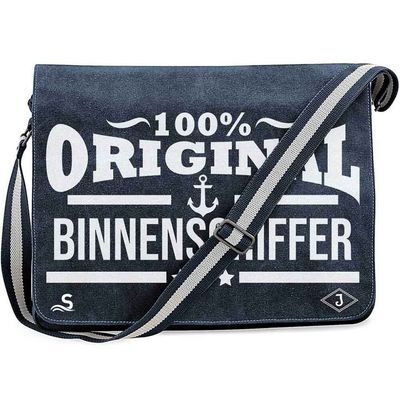 "100% original Binnenschiffer" Premium Vintage Messengertasche