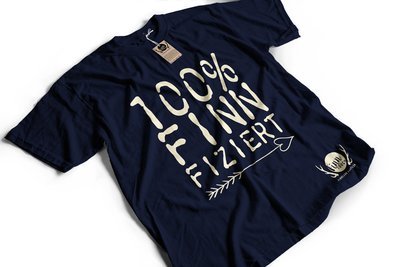 "100% finnfiziert" Finnland T-Shirt (Herren)