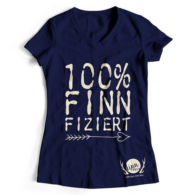 100% finnfiziert Finnland T-Shirt (Damen)