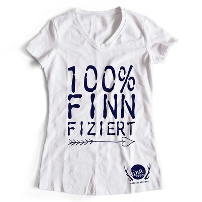 100% finnfiziert Finnland T-Shirt (Damen)