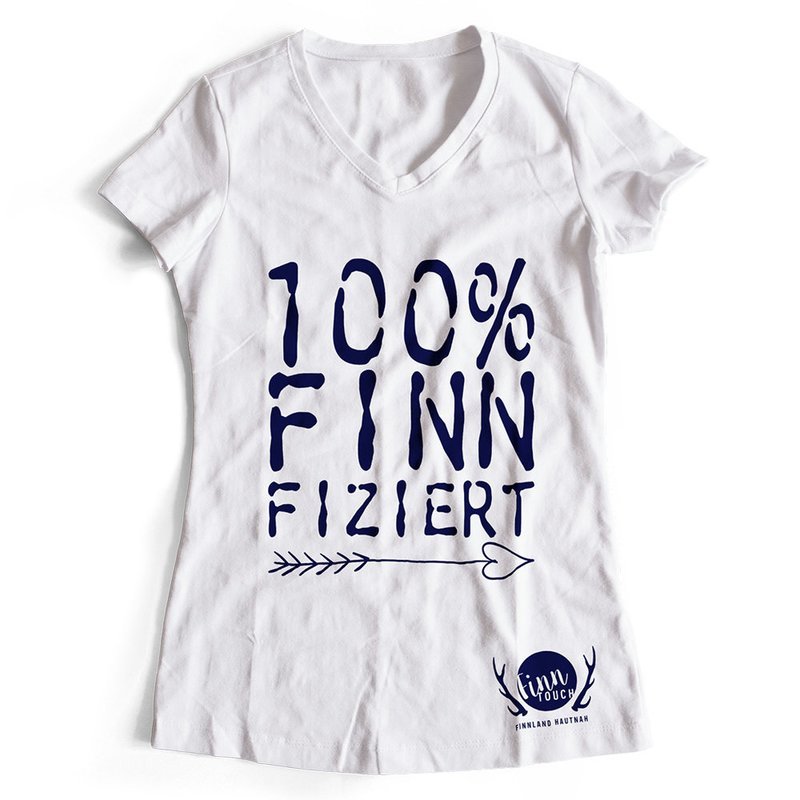 100% finnfiziert Finnland T-Shirt (Damen) 100% finnfiziert Finnland T-Shirt (Damen)