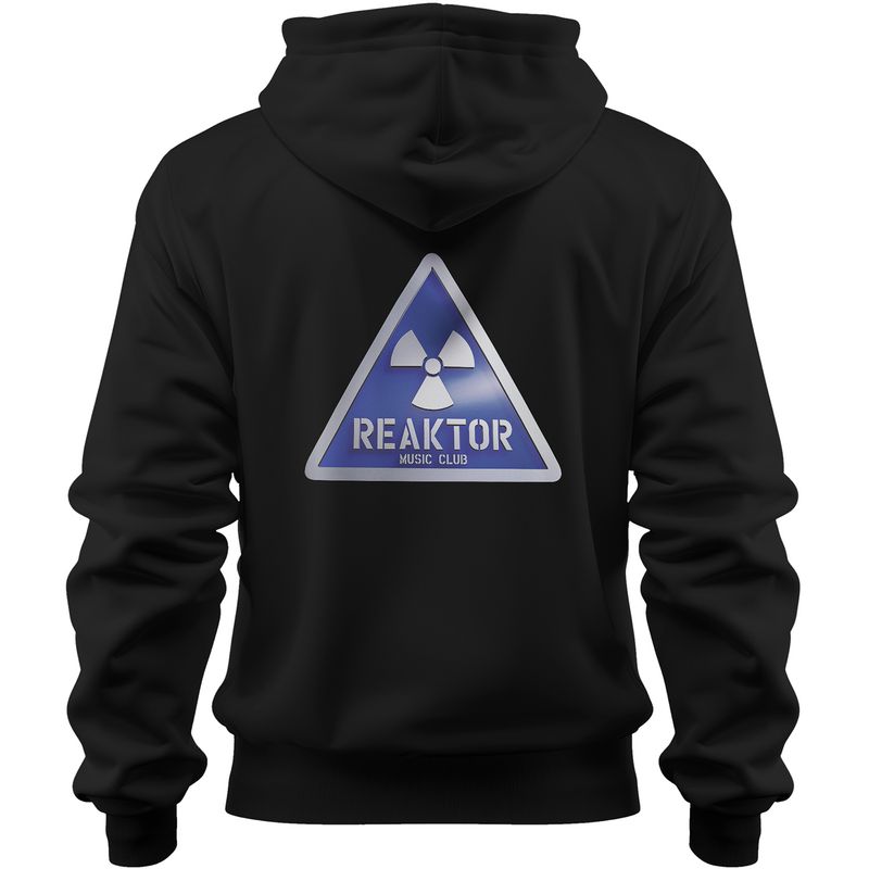 REAKTOR Premium-Hoodie | Blue-Logo vorne klein, hinten groß (Unisex)
