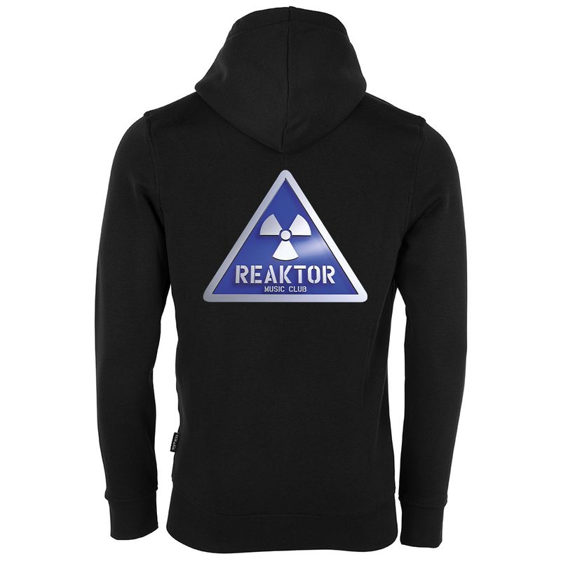REAKTOR Luxury Zip-Hoodie | Blue-Logo vorne klein, hinten groß (Unisex)