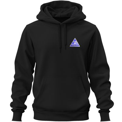 REAKTOR Premium-Hoodie | Blue-Logo vorne klein, hinten groß (Unisex)