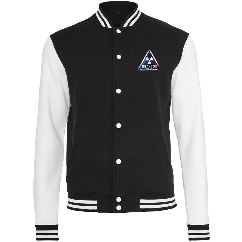 REAKTOR Sweat-College-Jacket | Chromelook-Logo vorne klein, hinten groß (Unisex)