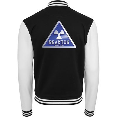 REAKTOR Sweat-College-Jacket | Blue-Logo vorne klein, hinten groß (Unisex)