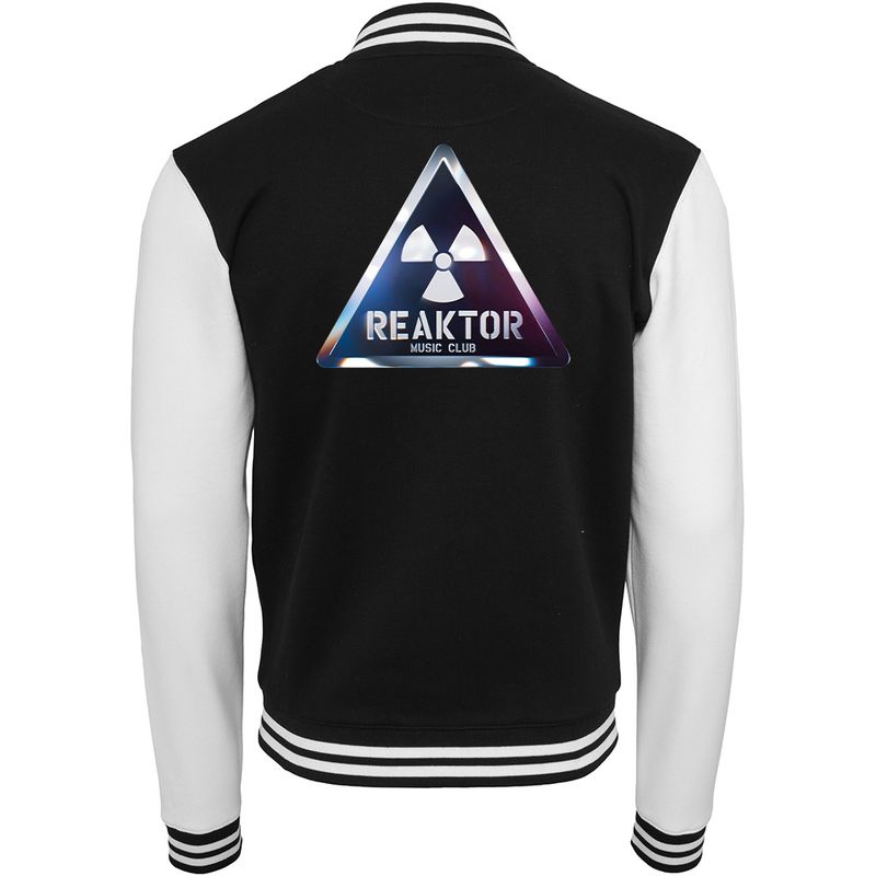 REAKTOR Sweat-College-Jacket | Chromelook-Logo vorne klein, hinten groß (Unisex)