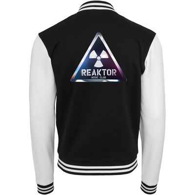 REAKTOR Sweat-College-Jacket | Chromelook-Logo vorne klein, hinten groß (Unisex)