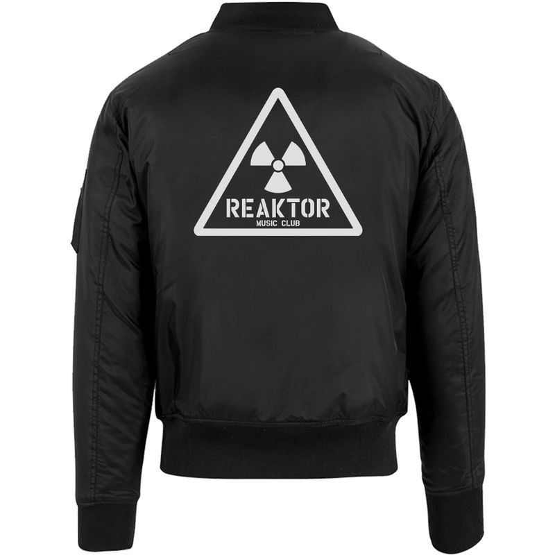 REAKTOR Premium-Pilotenjacke | Retro-Logo vorne klein, hinten groß (Unisex)