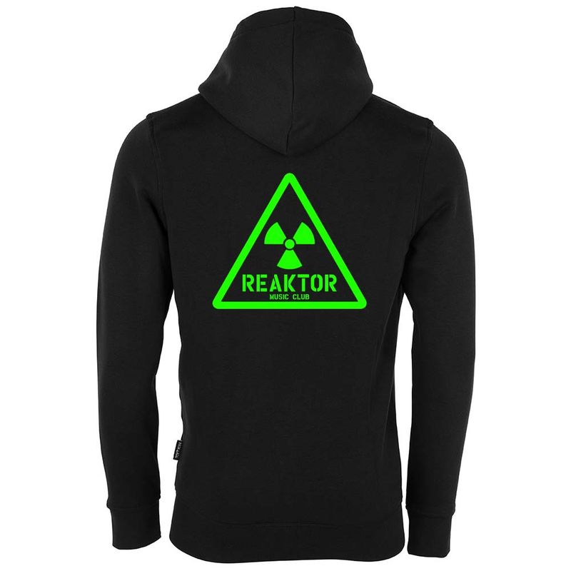 REAKTOR Luxury Zip-Hoodie | Retro-Logo vorne klein, hinten groß (Unisex)