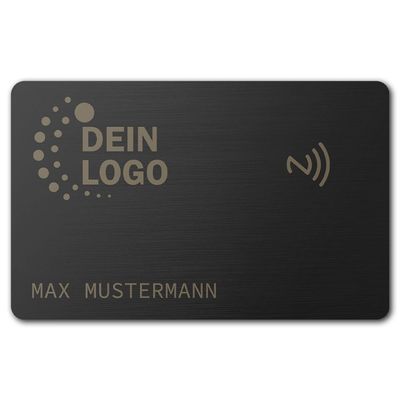 Unsere NFC-Visitenkarten aus gebürstetem Edelstahl