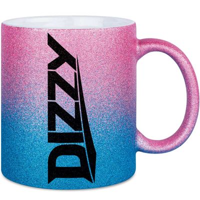 DJ Dizzy Glitzertasse mit Farbverlauf