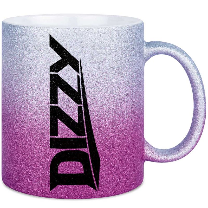 DJ Dizzy Glitzertasse mit Farbverlauf