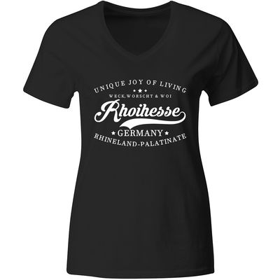 "Weck, Worscht & Woi - Rhoihesse!" T-Shirt (Damen)