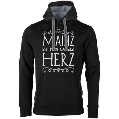 "Mainz ist mein ganzes Herz" Luxury Hoodie (Unisex)