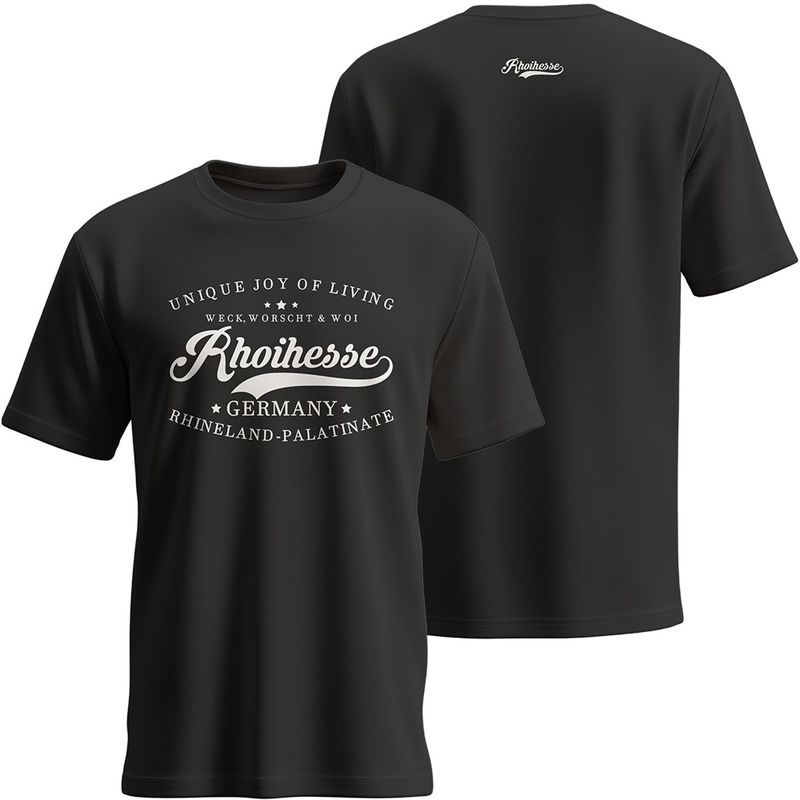"Weck, Worscht & Woi - Rhoihesse!" T-Shirt (Herren)