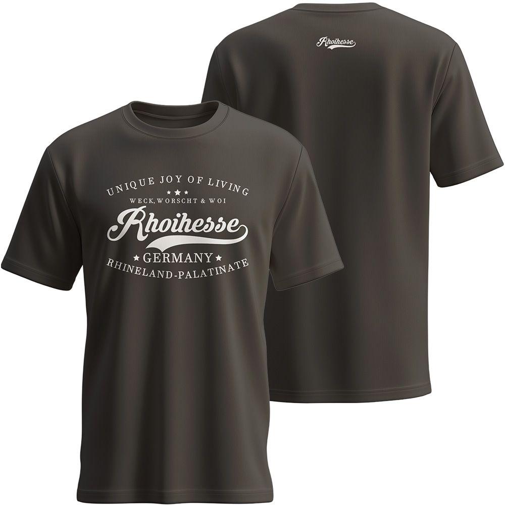 "Weck, Worscht & Woi - Rhoihesse!" T-Shirt (Herren)