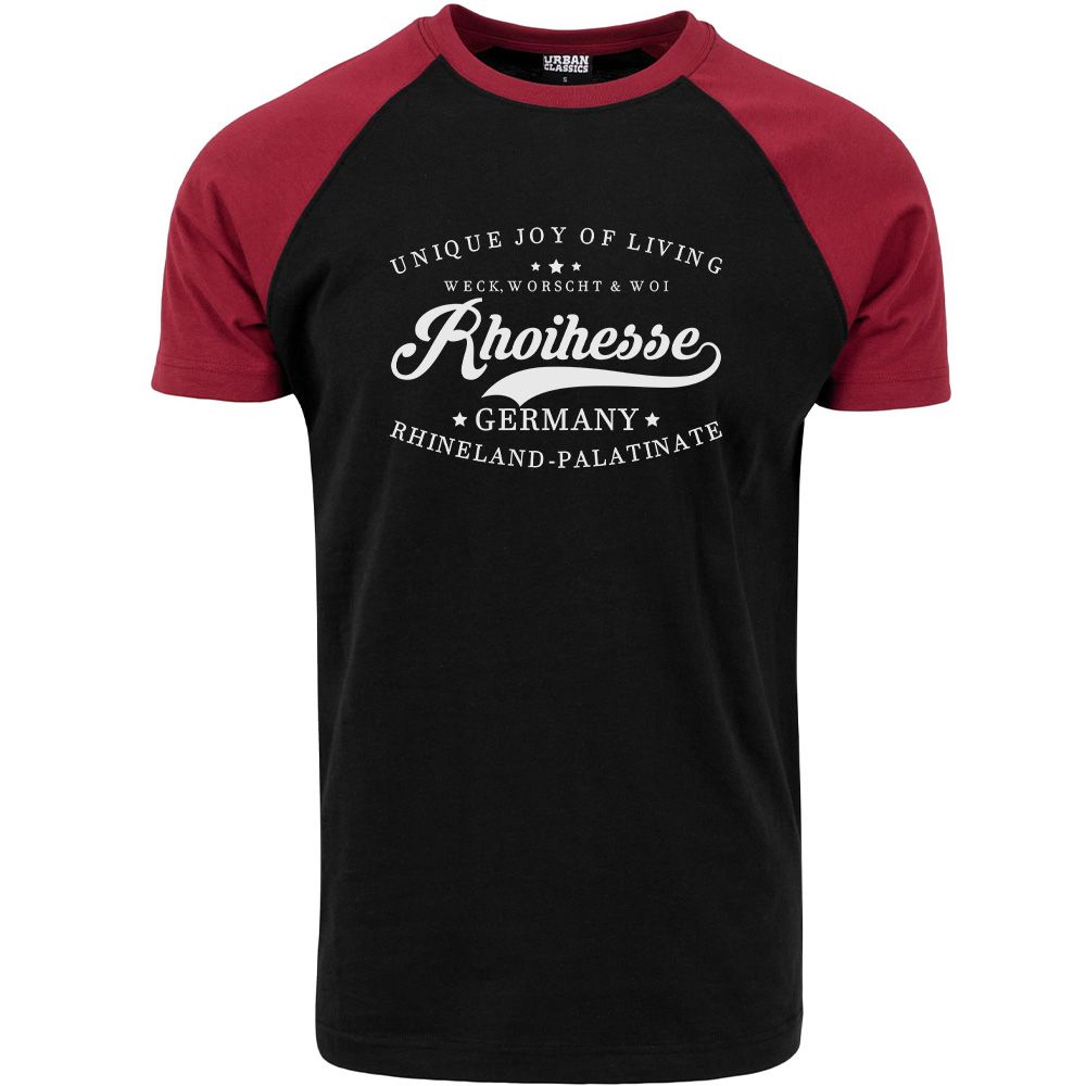 "Weck, Worscht & Woi - Rhoihesse!" Contrast T-Shirt by Urban Classics (Herren)