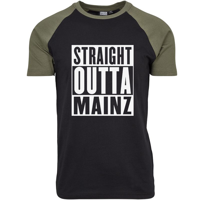 "Straight outta Mainz" Contrast T-Shirt by Urban Classics (Herren)