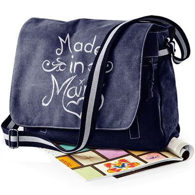 "Made in Mainz" Premium Messengertasche im Vintagelook