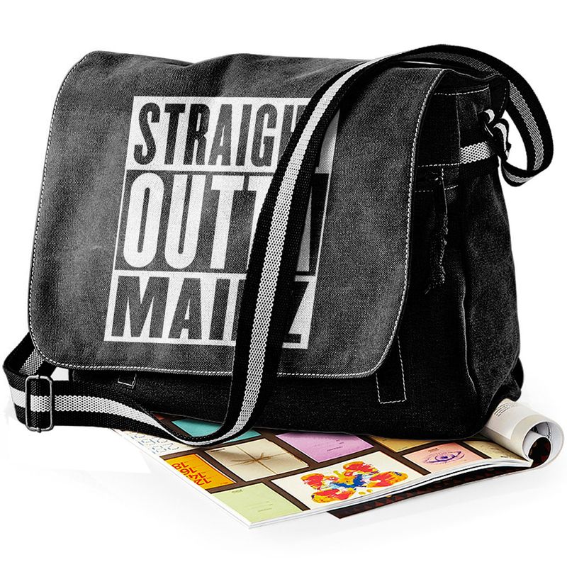 "Straight outta Mainz" Premium Messengertasche im Vintagelook