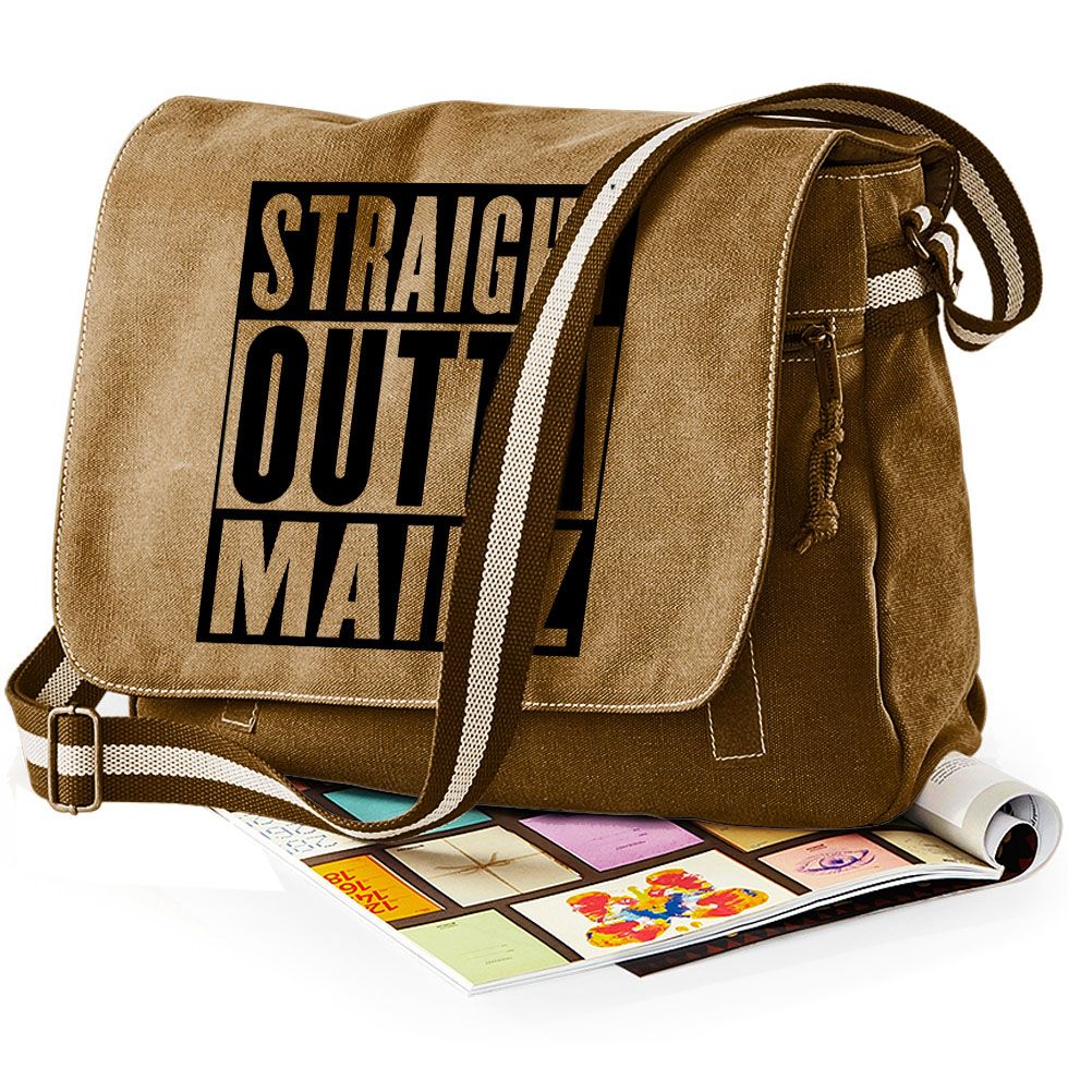 "Straight outta Mainz" Premium Messengertasche im Vintagelook