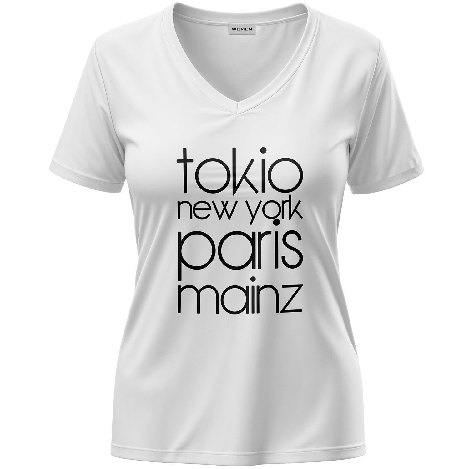 T-Shirt "Mainz, Tokio, New York, Paris" (Damen)