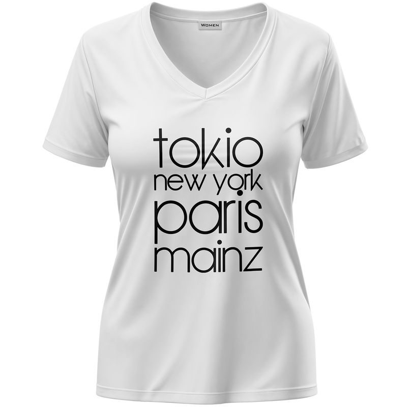 T-Shirt "Mainz, Tokio, New York, Paris" (Damen)