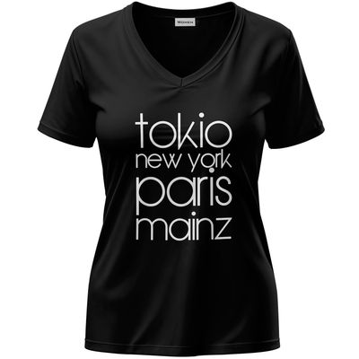 T-Shirt "Mainz, Tokio, New York, Paris" (Damen)