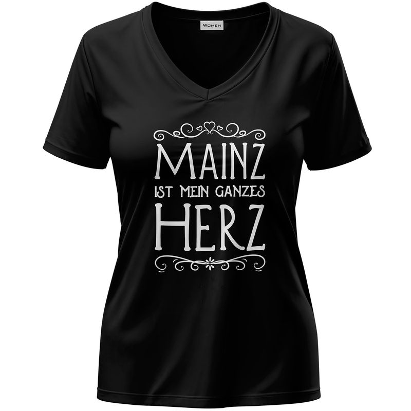 Mainz T-Shirt "Mainz ist mein ganzes Herz" (Damen)