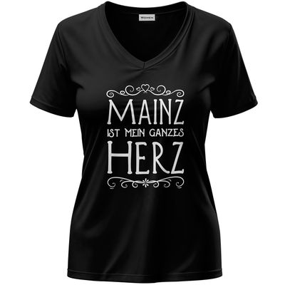 Mainz T-Shirt "Mainz ist mein ganzes Herz" (Damen)
