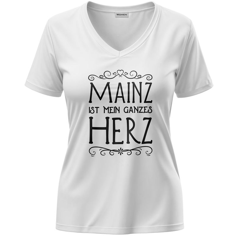 Mainz T-Shirt "Mainz ist mein ganzes Herz" (Damen)