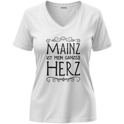 Mainz T-Shirt "Mainz ist mein ganzes Herz" (Damen)