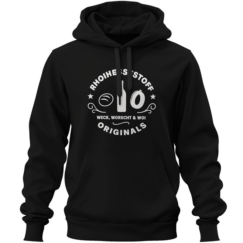 "Rhoihessestoff - Weck, Worscht & Woi" Premium Hoodie (Unisex)