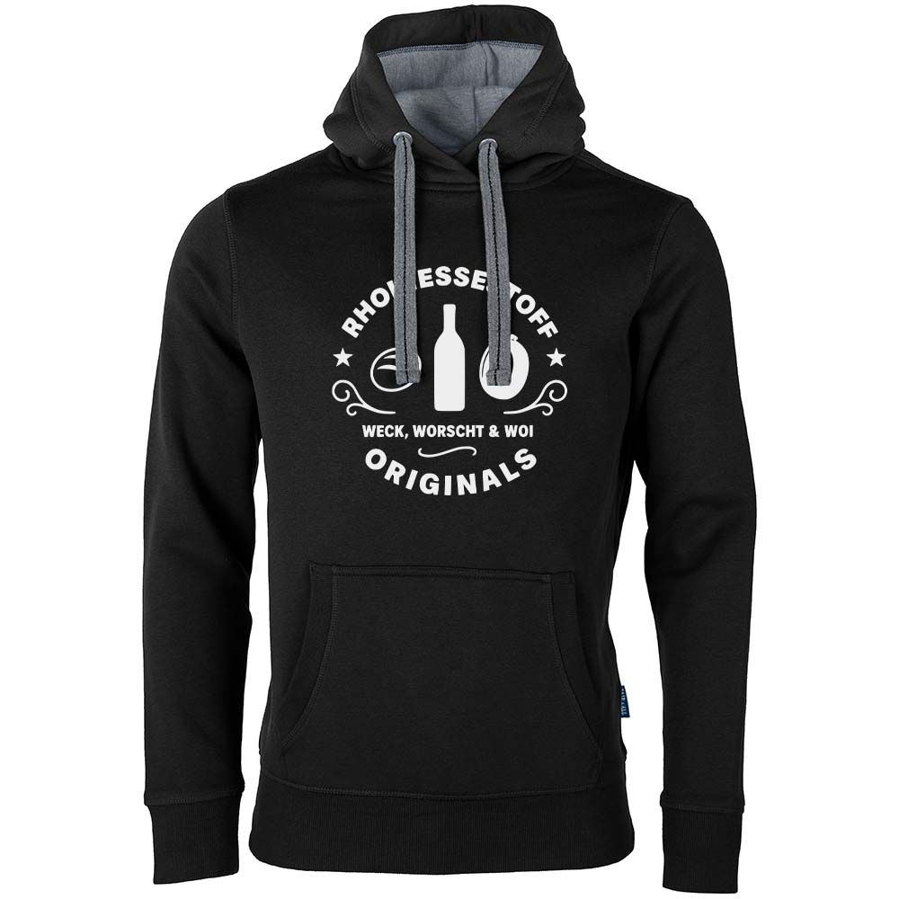 "Rhoihessestoff - Weck, Worscht & Woi" Luxury Hoodie (Unisex)
