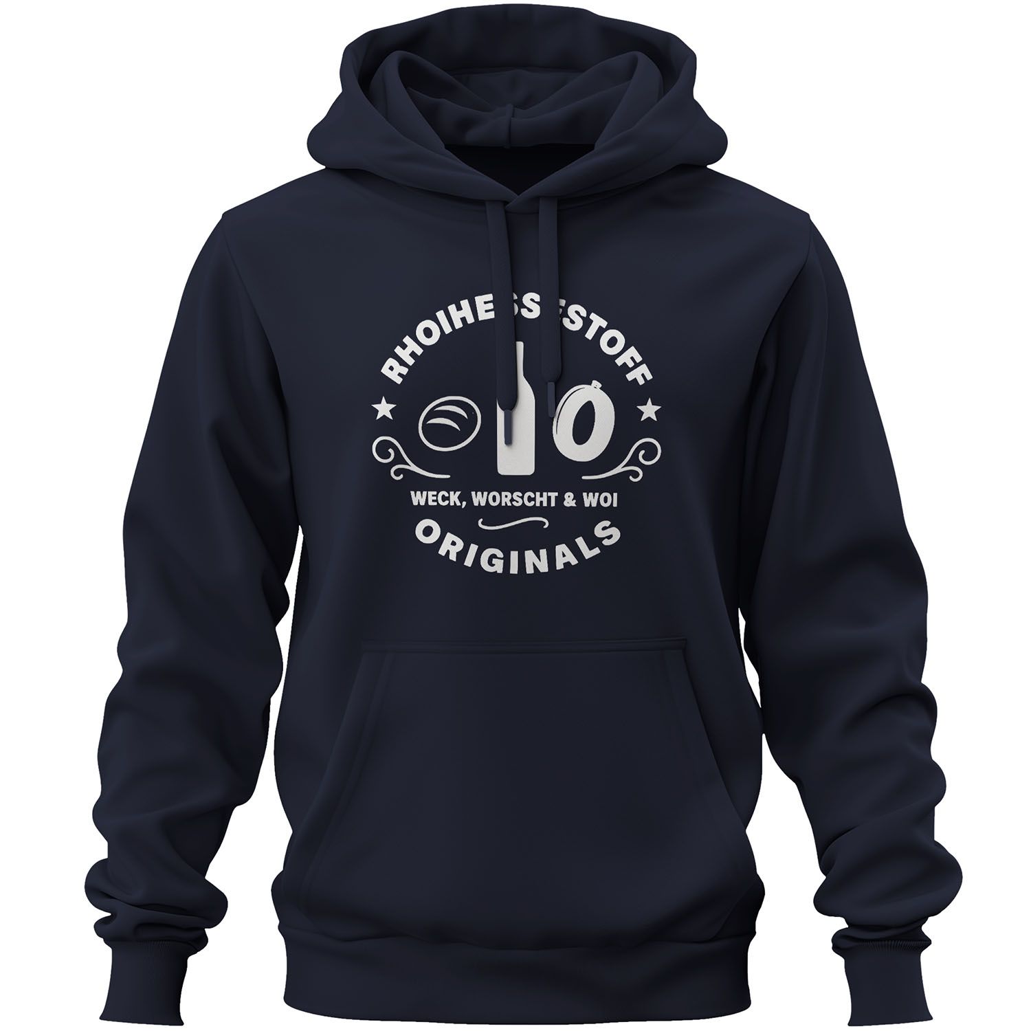"Rhoihessestoff - Weck, Worscht & Woi" Premium Hoodie (Unisex)