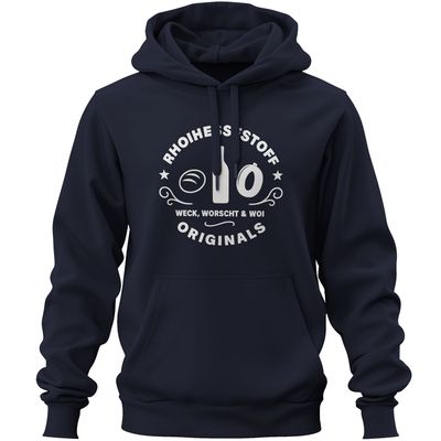 "Rhoihessestoff - Weck, Worscht & Woi" Premium Hoodie (Unisex)