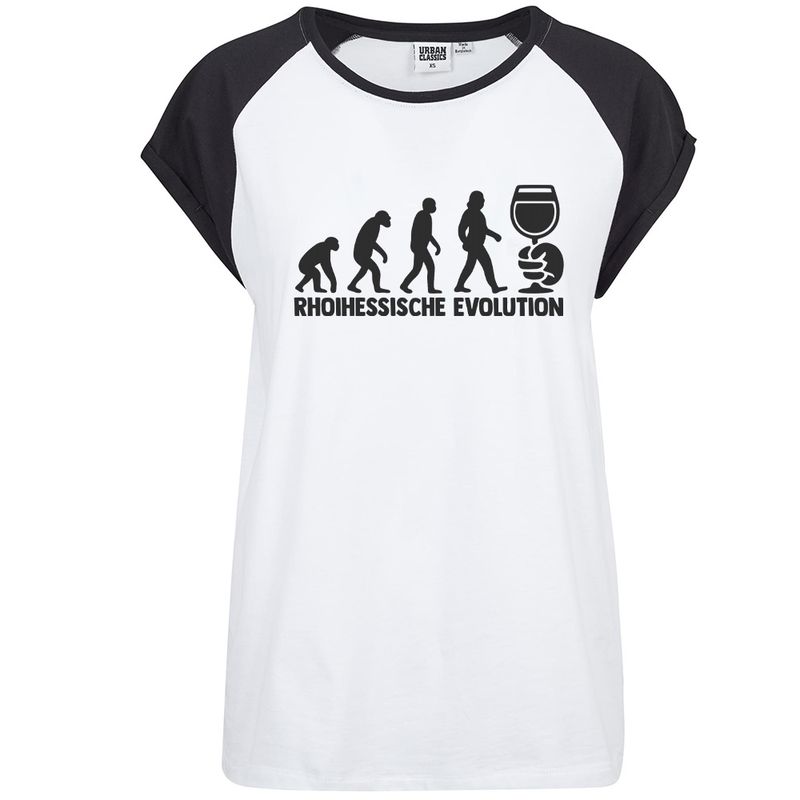 "Rhoihessische Evolution" Contrast T-Shirt by Urban Classics (Damen)