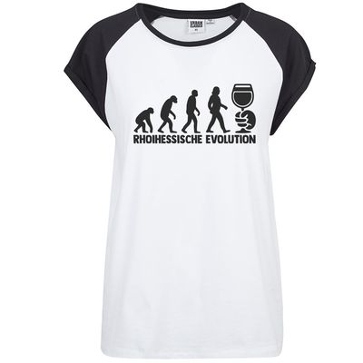 "Rhoihessische Evolution" Contrast T-Shirt by Urban Classics (Damen)
