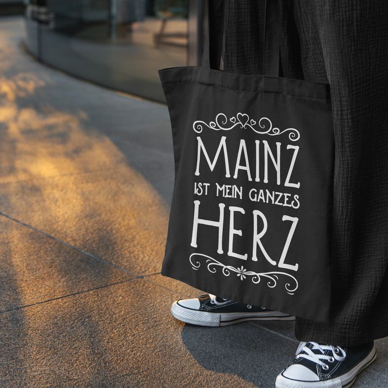 "Mainz ist mein ganzes Herz" Jutebeutel
